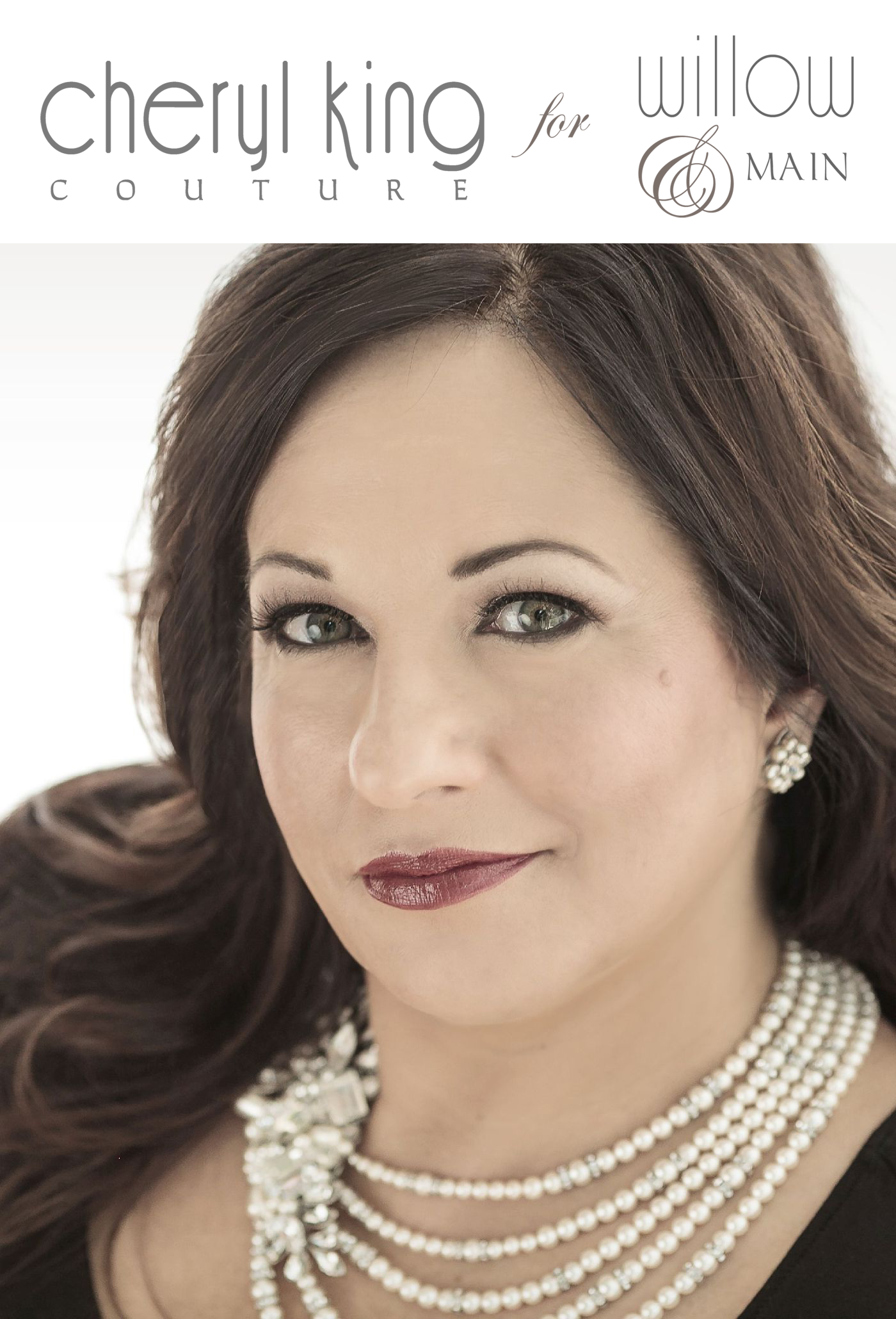 Designer Cheryl King creates accessories with Swarovski Elements Cheryl King Couture for Willow & Main custom jewelry and accessories